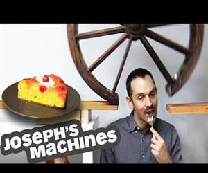 the goldberg machine that delivers cakes Funny Video