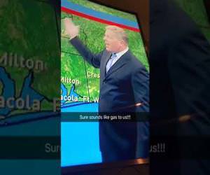 weatherman farts on live tv Funny Video