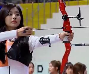shooting off some arrows with elegance