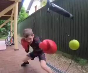 this kid is a ninja in the making
