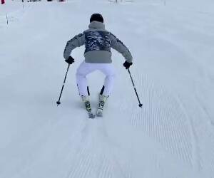 that is some weird skiing