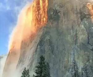 stunning view of el capitan in the morning light.