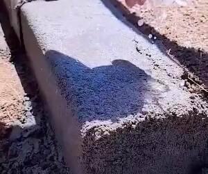 shaping a concrete curb