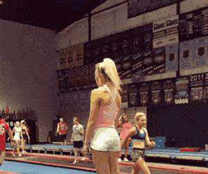 Gymnast doing an unbelievable floor routine
