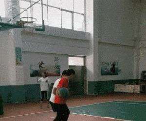 an amazing basketball trick shot