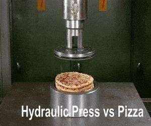 hydraulic press vs pizza