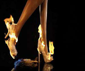shoes are on fire