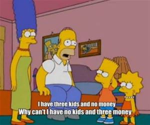 3 kids and no money funny picture