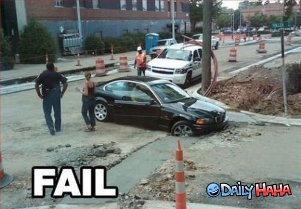 BMW Cement Fail funny picture