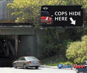 Cops Hiding Place funny picture