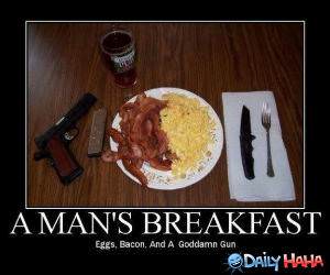 Manly Breakfast funny picture