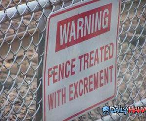 Warning Excrement funny picture