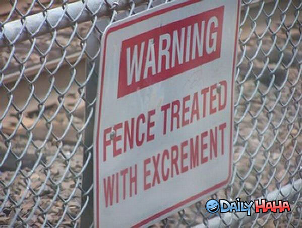 Warning Excrement funny picture