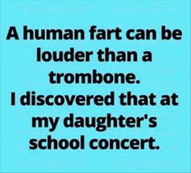 a human fart can be loud