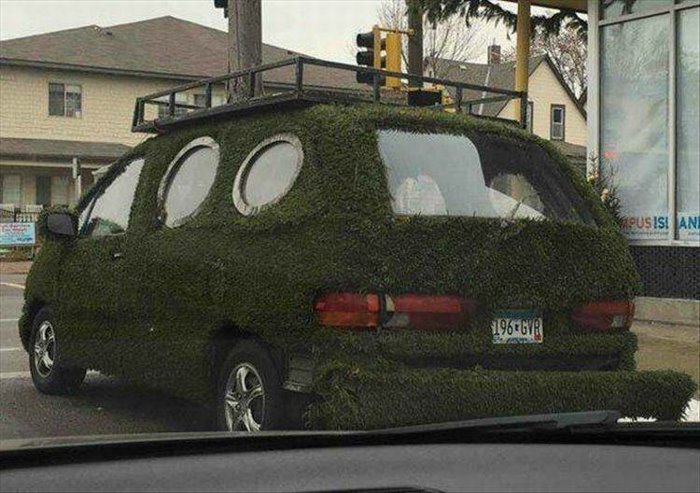 a very green car ... 2