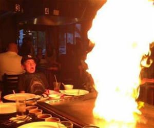 a first timer at hibachi funny picture