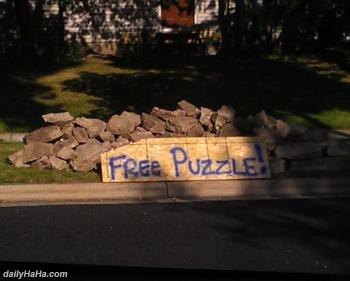 a free puzzle funny picture