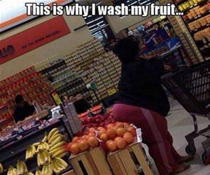 a good reason to wash your fruit funny picture