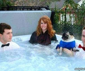 a weird hot tub funny picture