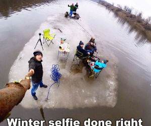 a winter selfie funny picture
