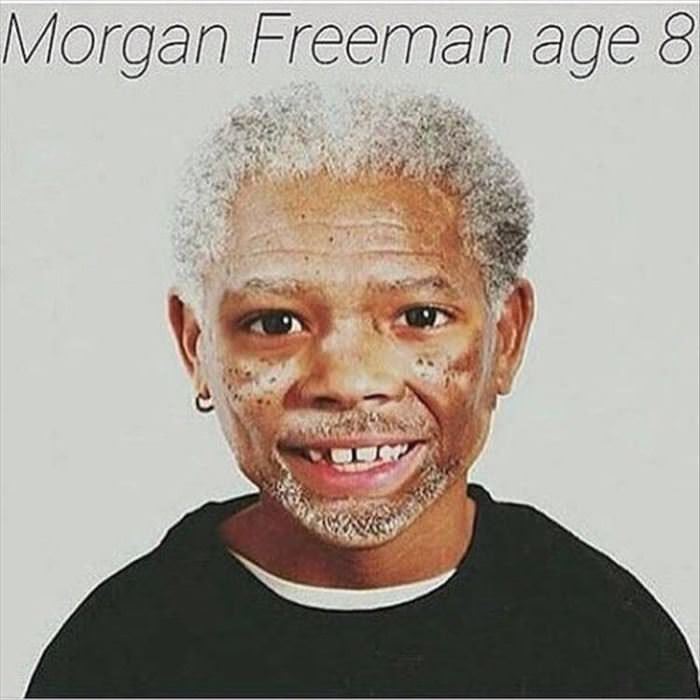 a young morgan freeman funny picture