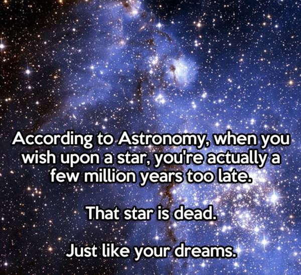 According to Astronomy funny picture