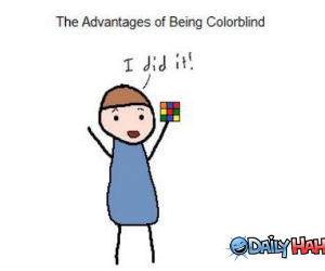 Advantages of the Colorblind funny picture