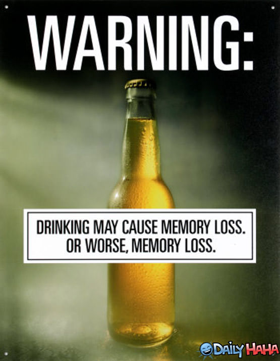 Alcohol warning, warning