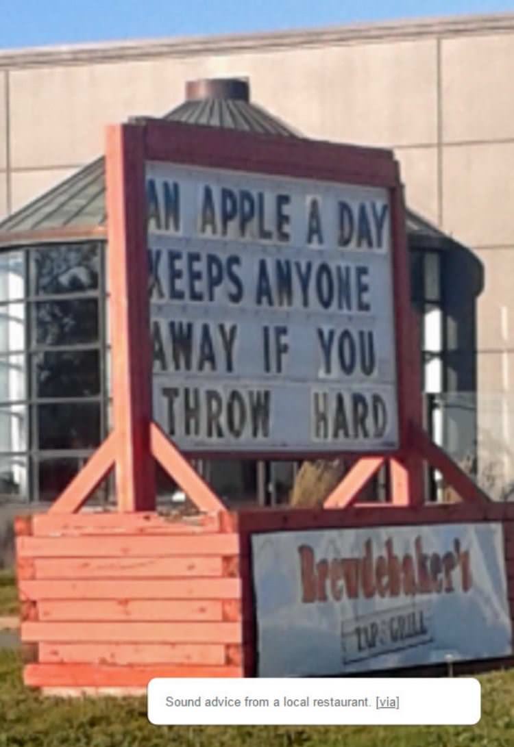 an apple a day funny picture