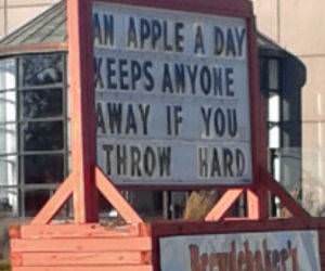 an apple a day funny picture