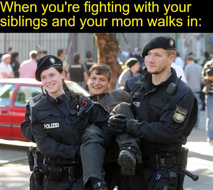 and your mom walks in