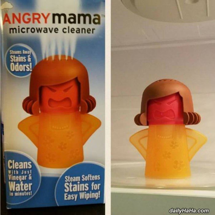 angry mama microwave cleaner funny picture