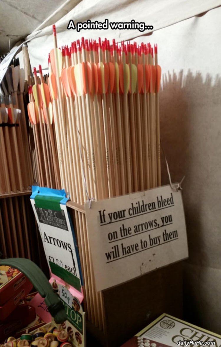 arrows warning funny picture
