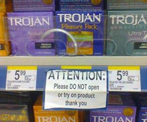 attention please do not try on product