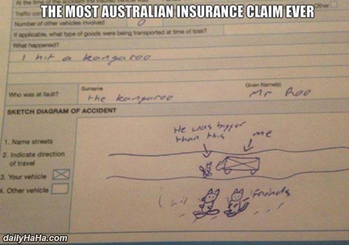 australian insurance claim funny picture