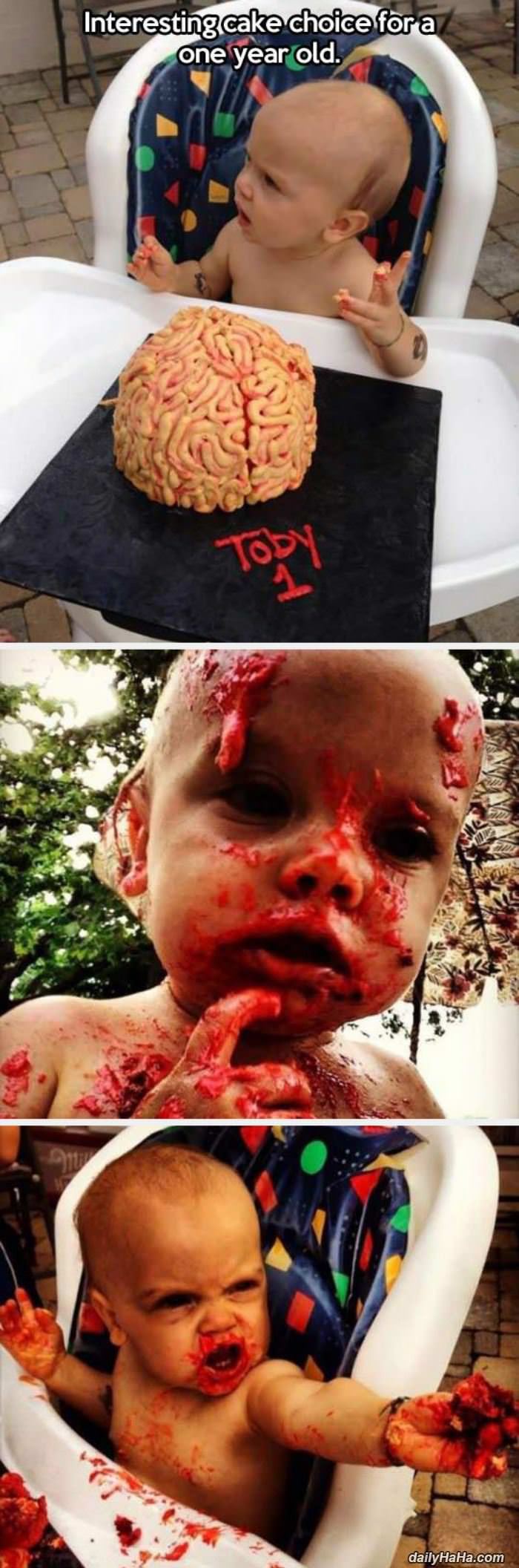 awesome smash cake funny picture