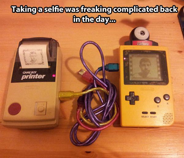 Back in the Day Selfies funny picture