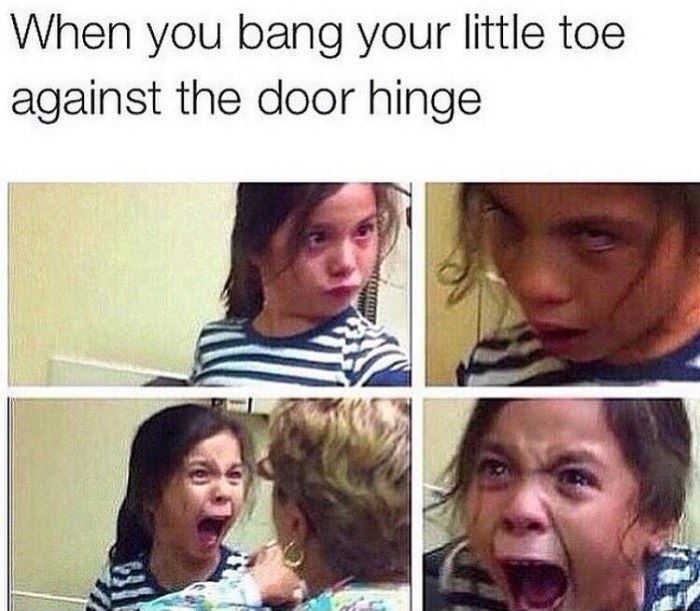 bang your little toe funny picture