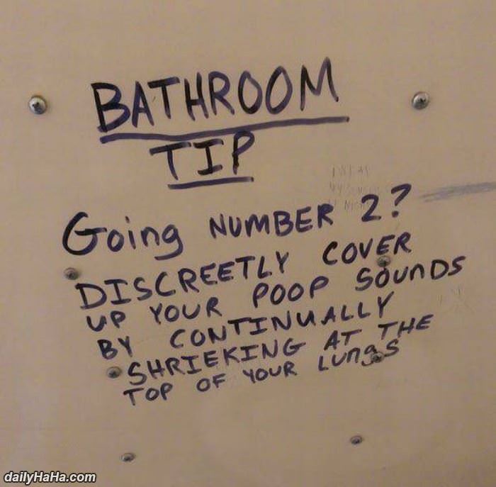 bathroom pro tip funny picture