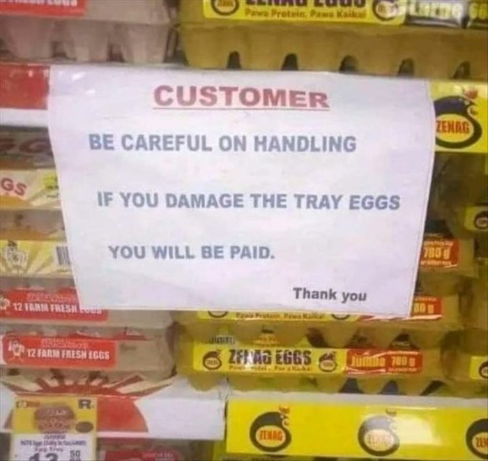 be very careful ... 2