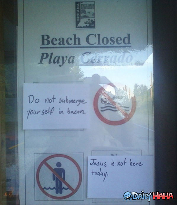 Beach sign funny picture