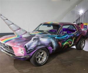 beautiful unicorn car funny picture
