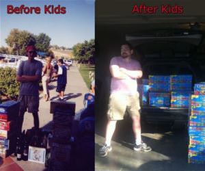 before and after kids funny picture
