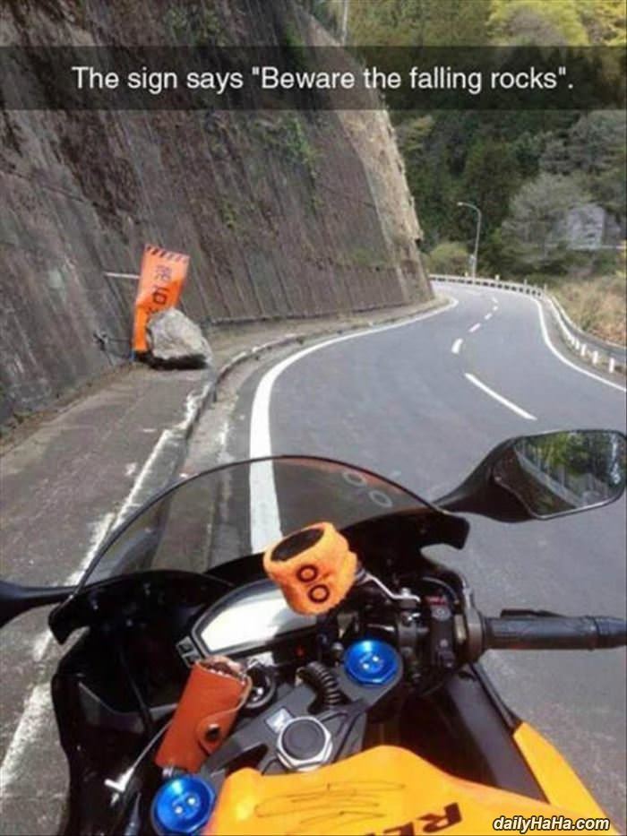 beware of falling rocks funny picture