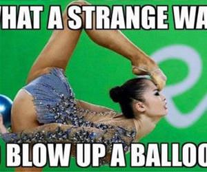 blowing up a balloon funny picture