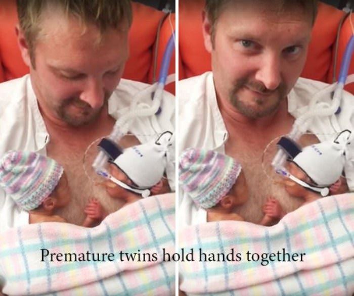born holding hands funny picture
