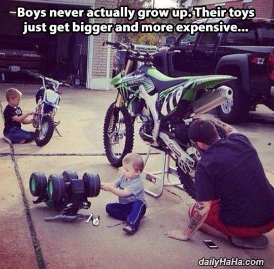 boys never actually grow up funny picture