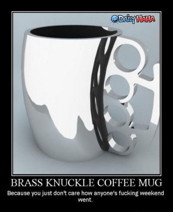 Brass Knuckles Cogffee Mug