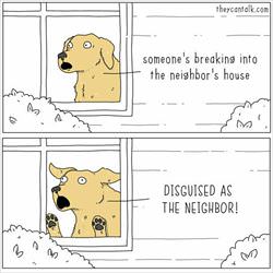 breaking into the house