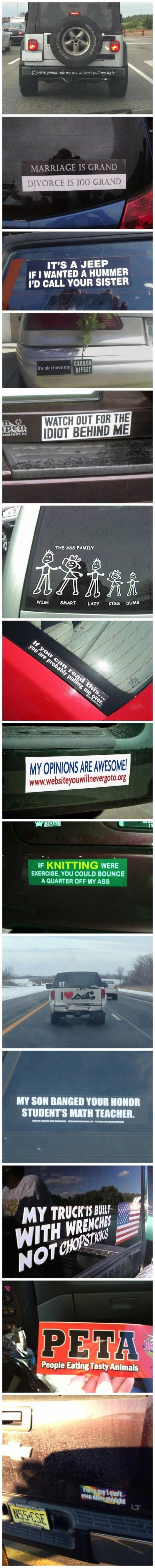 bumper stickers funny picture